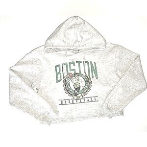 Boston Basketball Gray Hoodie